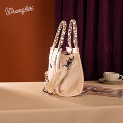 Wrangler Concealed Carry Leopard/Crocodile/Cow Pattern Tote/Crossbody Bag