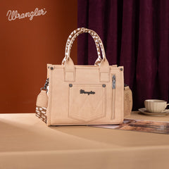 Wrangler Concealed Carry Leopard/Crocodile/Cow Pattern Tote/Crossbody Bag