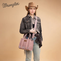 Wrangler Concealed Carry Leopard/Crocodile/Cow Pattern Tote/Crossbody Bag