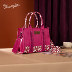 Wrangler Concealed Carry Leopard/Crocodile/Cow Pattern Tote/Crossbody Bag