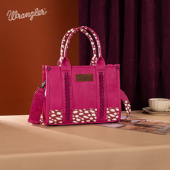 Wrangler Concealed Carry Leopard/Crocodile/Cow Pattern Tote/Crossbody Bag