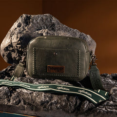 Wrangler Dual Zipper Stitch Crossbody Bag