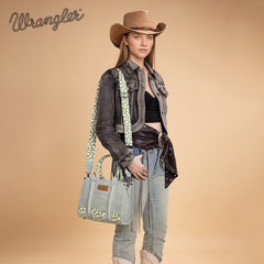 Wrangler Concealed Carry Leopard/Crocodile/Cow Pattern Tote/Crossbody Bag