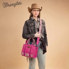Wrangler Concealed Carry Leopard/Crocodile/Cow Pattern Tote/Crossbody Bag