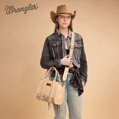 Wrangler Concealed Carry Leopard/Crocodile/Cow Pattern Tote/Crossbody Bag