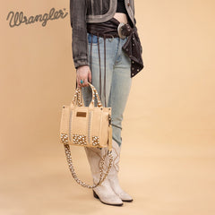 Wrangler Concealed Carry Leopard/Crocodile/Cow Pattern Tote/Crossbody Bag