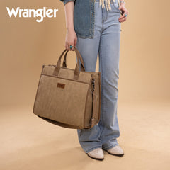 Wrangler Multi-Pocket Western Work Laptop Tote Bag