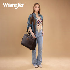 Wrangler Multi-Pocket Western Work Laptop Tote Bag