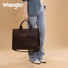 Wrangler Multi-Pocket Western Work Laptop Tote Bag