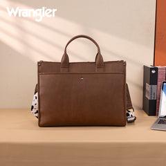 Wrangler Multi-Pocket Western Work Laptop Tote Bag