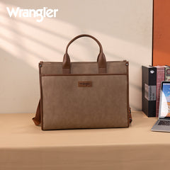Wrangler Multi-Pocket Western Work Laptop Tote Bag
