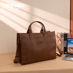 Wrangler Multi-Pocket Western Work Laptop Tote Bag
