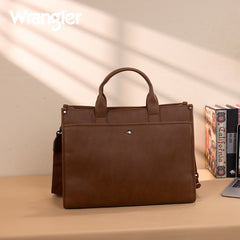 Wrangler Multi-Pocket Western Work Laptop Tote Bag