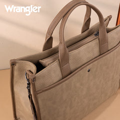 Wrangler Multi-Pocket Western Work Laptop Tote Bag