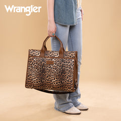 Wrangler Multi-Pocket Western Work Laptop Tote Bag