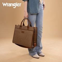 Wrangler Multi-Pocket Western Work Laptop Tote Bag