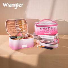 Wrangler Leopard PU Makeup Bag