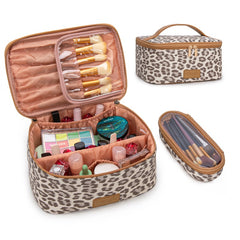 Wrangler Leopard PU Makeup Bag