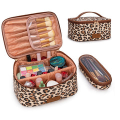 Wrangler Leopard PU Makeup Bag