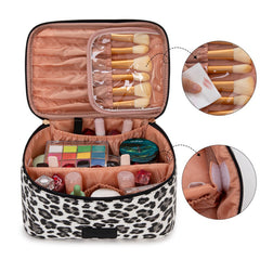 Wrangler Leopard PU Makeup Bag