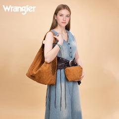 Wrangler Floral Tooled Hobo Bag with Pouch