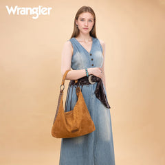 Wrangler Floral Tooled Hobo Bag with Pouch