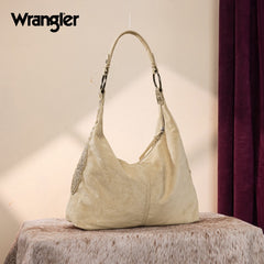 Wrangler Floral Tooled Hobo Bag with Pouch