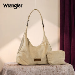 Wrangler Floral Tooled Hobo Bag with Pouch