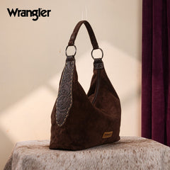 Wrangler Floral Tooled Hobo Bag with Pouch