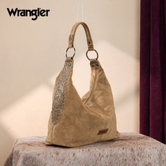 Wrangler Floral Tooled Hobo Bag with Pouch