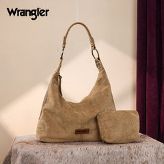 Wrangler Floral Tooled Hobo Bag with Pouch