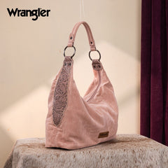Wrangler Floral Tooled Hobo Bag with Pouch