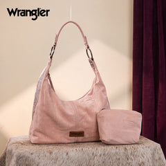 Wrangler Floral Tooled Hobo Bag with Pouch