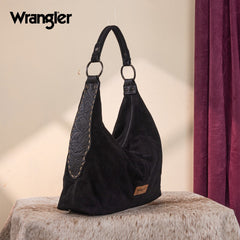 Wrangler Floral Tooled Hobo Bag with Pouch