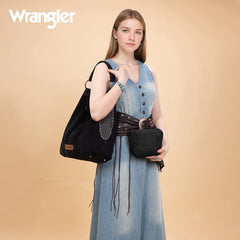 Wrangler Floral Tooled Hobo Bag with Pouch