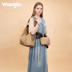 Wrangler Floral Tooled Hobo Bag with Pouch