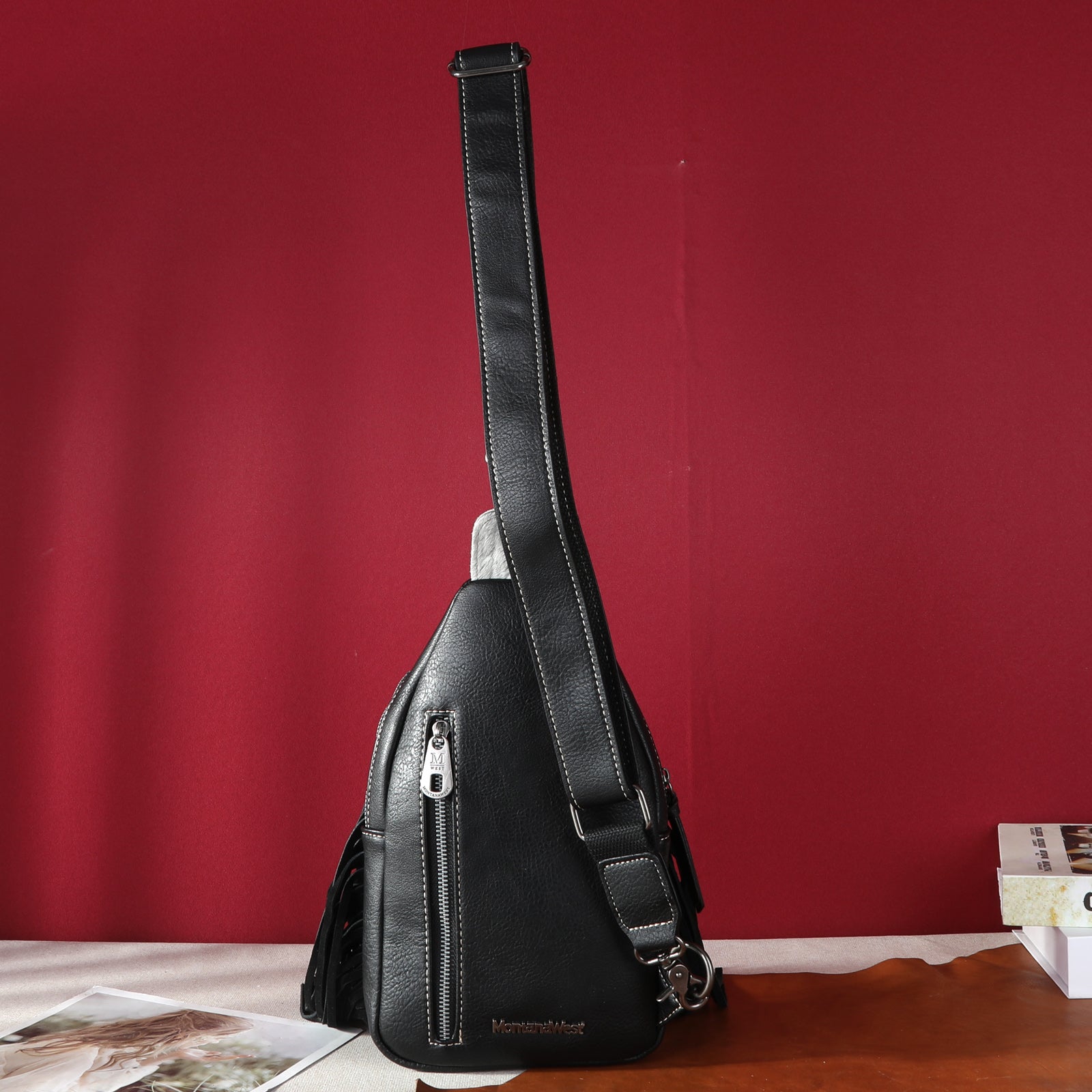 Montana West Genuine Hair-On Cowhide Fringe Crossbody/Sling/Chest Bag - Cowgirl Wear