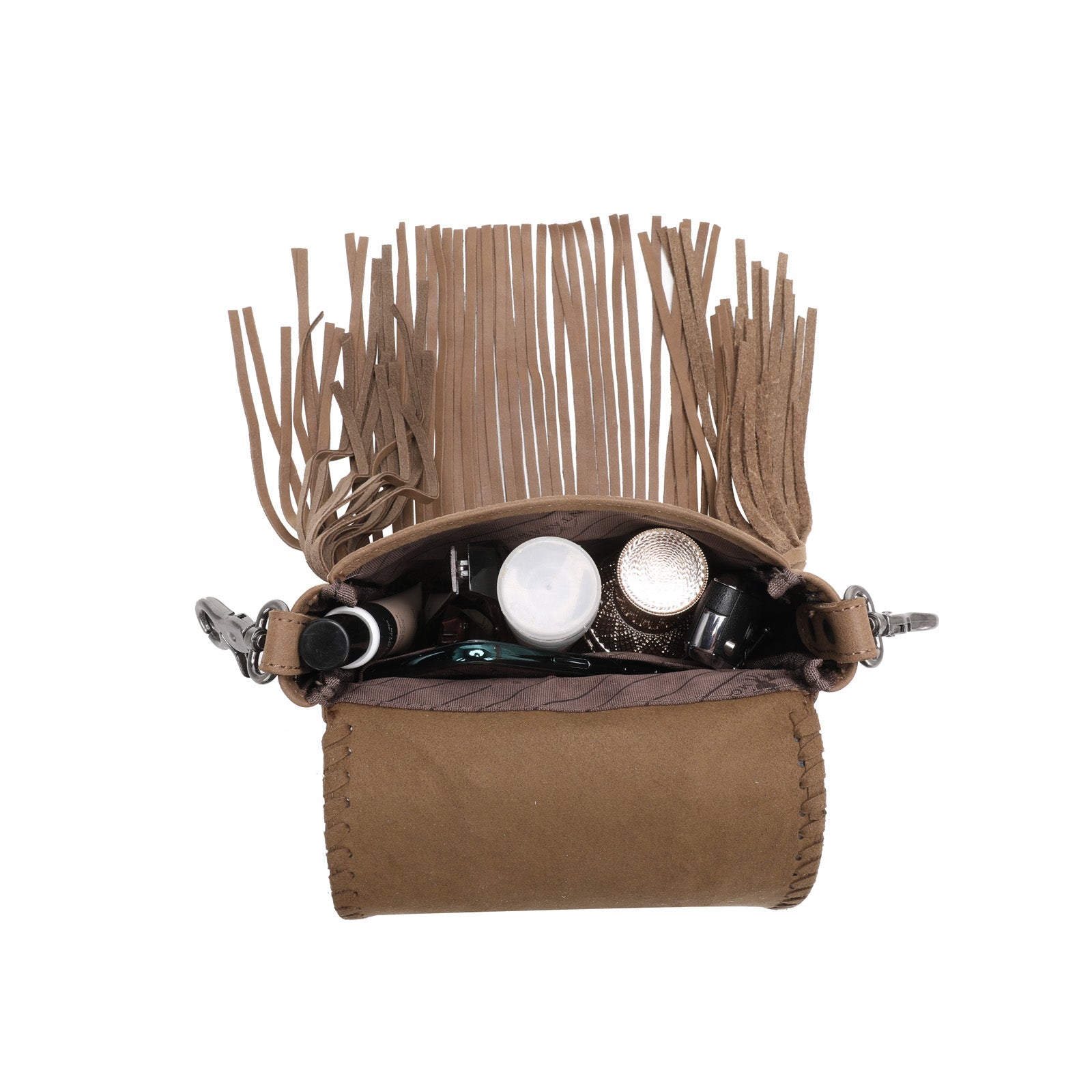 Montana West Genuine Leather Tooled Collection Fringe Crossbody - Cowgirl Wear