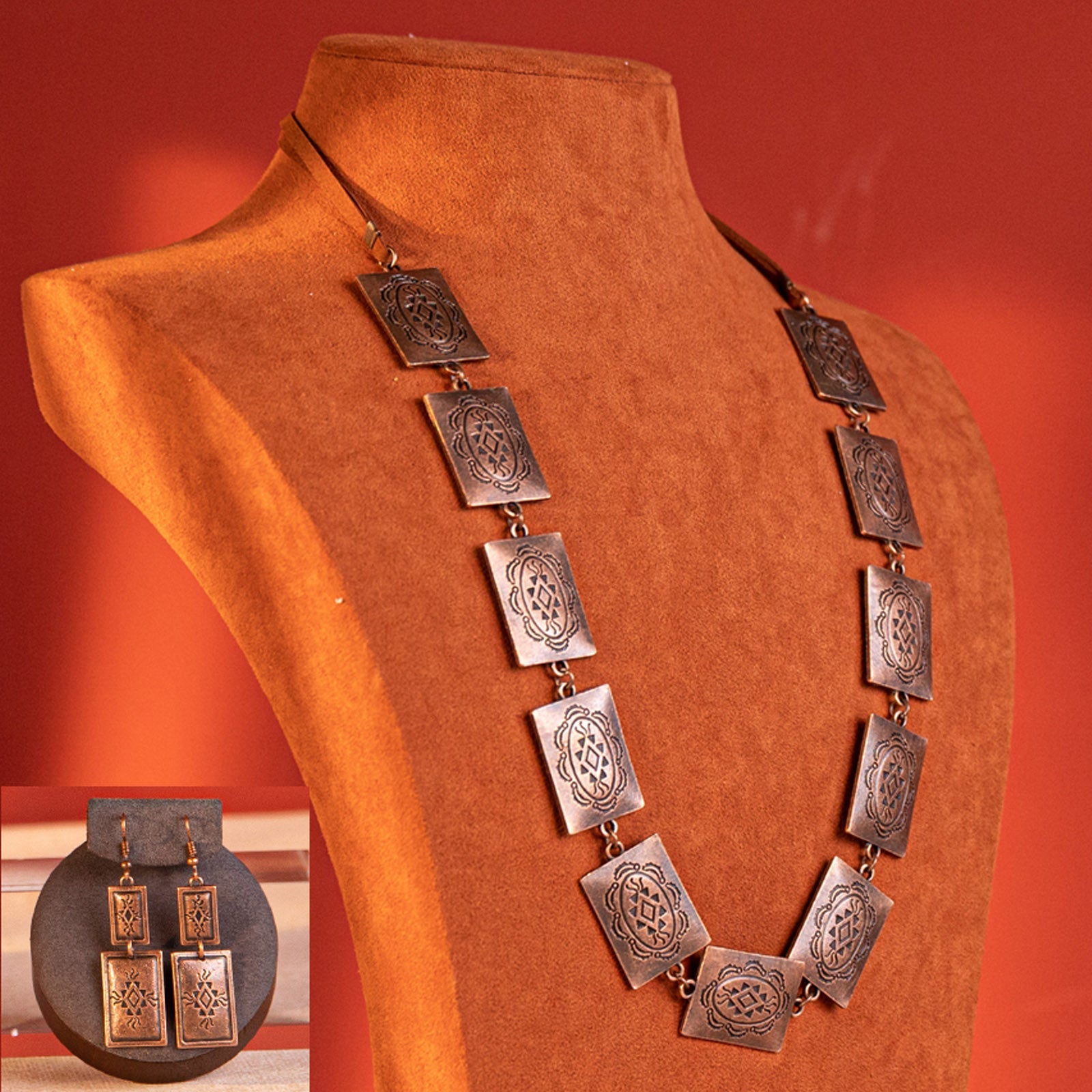 Wrangler Jewelry Sets Bohemian Pendant Necklace Earrings Set - Cowgirl Wear